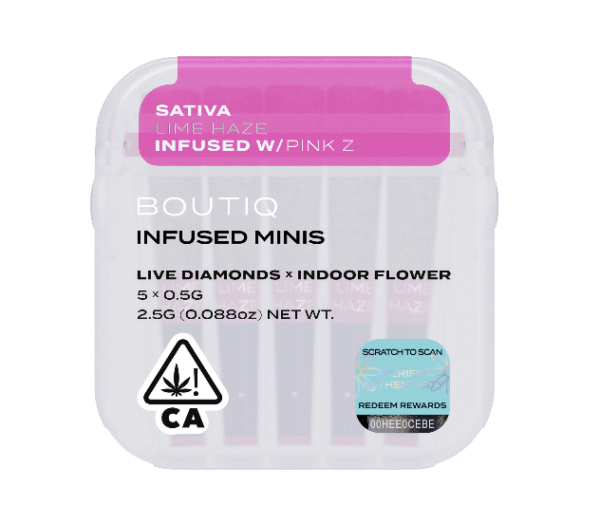 Boutiq Infused Minis Pre Rolls Lime Haze x Pink Z